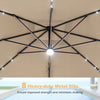 Heavy-duty metal ribs of the 10 FT cantilever patio umbrella ensure strength and minimize shaking for outdoor use.