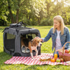Collapsible Soft Dog Crate Travel Crate with Mesh Windows and 3 Doors-M - Gallery View 1 of 11