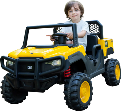 Costway 24V Licensed Caterpillar 2-Seater Ride-On Dump Truck Yellow 11873502 New
