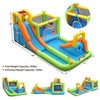 8-in-1 water slide with double slides and pool, made from durable Oxford cloth, perfect for backyard fun.