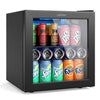 Nugget ice maker and beverage cooler combo with organized drink storage and adjustable shelves for compact spaces.