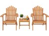 Adirondack Chair Set of 2 with Side Table for Deck Garden and Porch