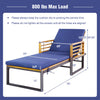 Acacia wood lounge chair with adjustable backrest and soft cushions, perfect for outdoor relaxation and gatherings.
