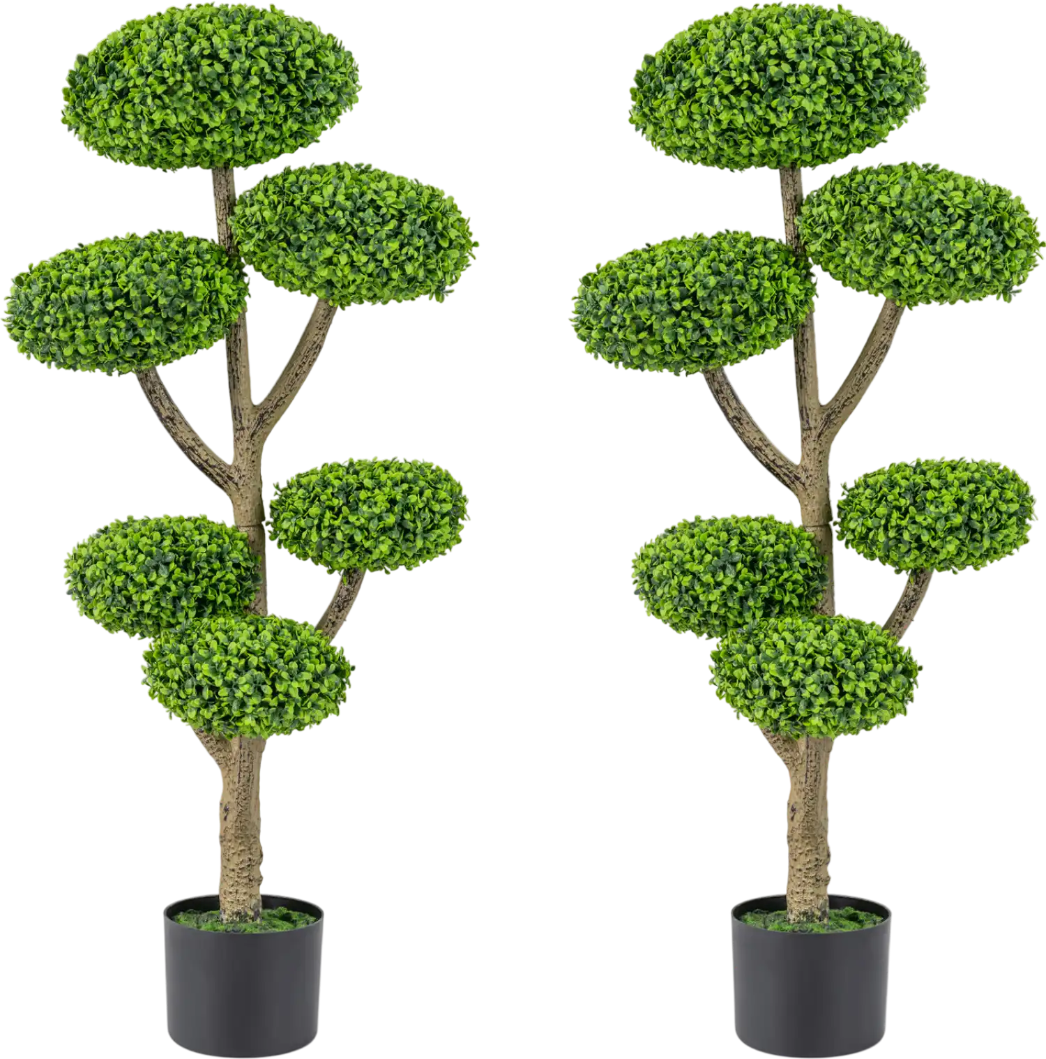 Costway Set of 2 Indoor/Outdoor 6-Ball Topiary Trees Weighted Base 35435735 New