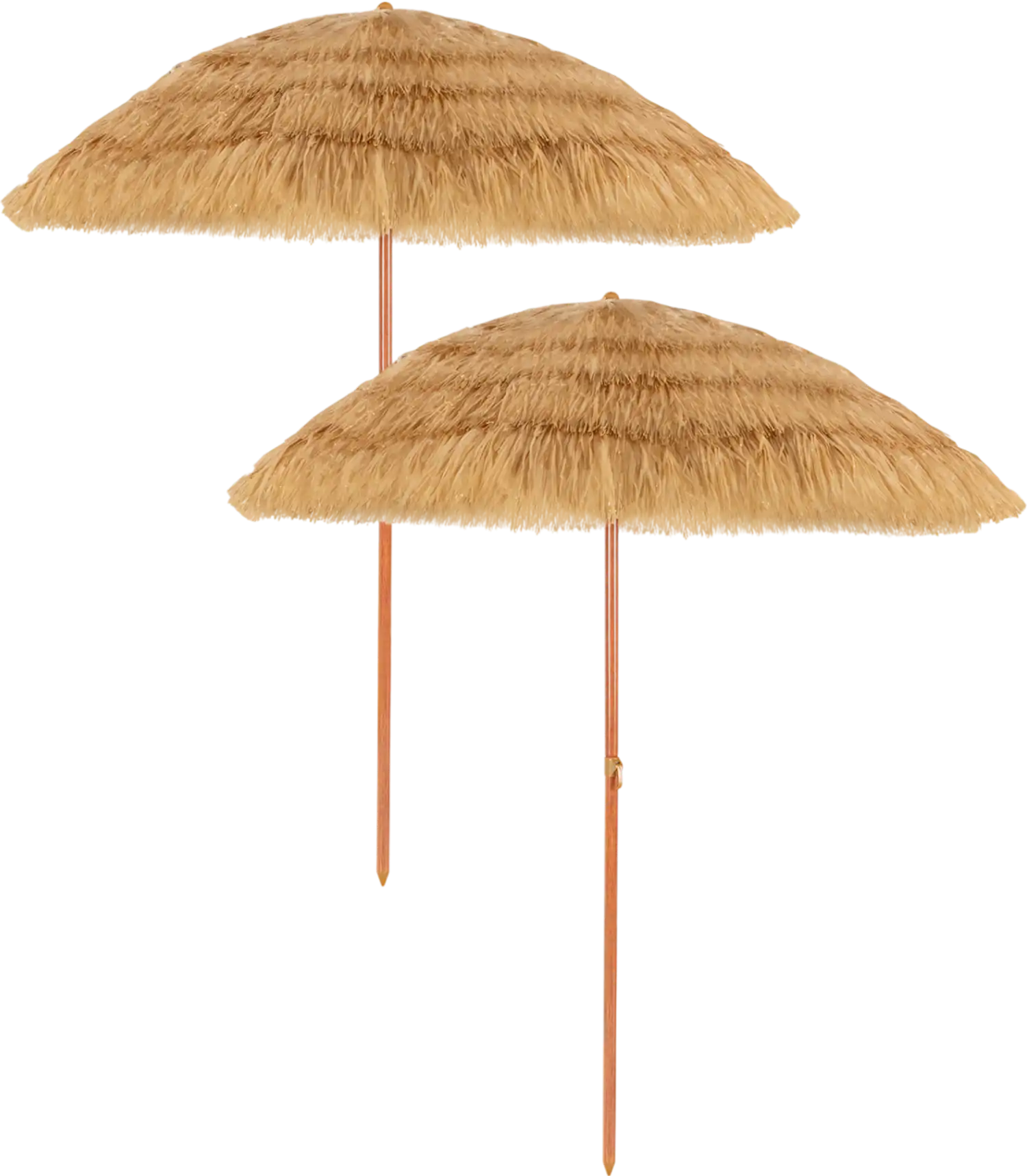 Costway 6.5' Portable Thatched Tiki Beach Umbrella Adjustable Tilt Backyard 32490321 New