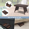 Folding side table in hand-woven PE rattan offers a stylish and practical solution for outdoor relaxation and storage.