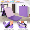 Octagon tumbling mat set features a tri-fold design with removable cover, ideal for gymnastics and fitness training.