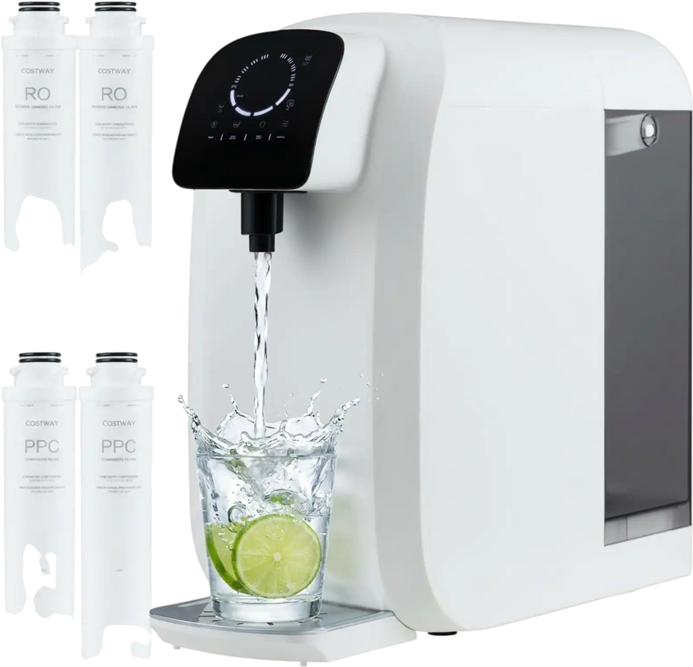 Countertop Reverse Osmosis Water Filtration System with Replacement Filter Bundle