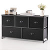 Freestanding dresser storage tower with six fabric drawers and a heavy-duty metal frame for versatile home organization.