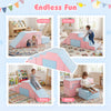 Colorful 6-piece toddler indoor play gym with climbing frame and foam blocks for crawling, sliding, and imaginative play.