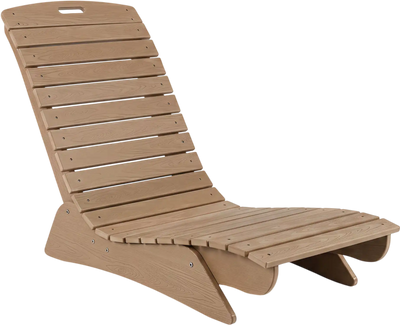 Costway Outdoor Poolside Chaise Lounge Chair Fade-Resistant Contoured 14784853 New
