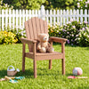 Outdoor Adirondack Chair with High Backrest and Wide Armrests for Deck Poolside-Brown - Gallery View 1 of 9