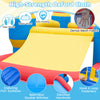 Inflatable bounce house for kids features a smooth slide, ball pit, and durable high-strength oxford cloth for fun play.