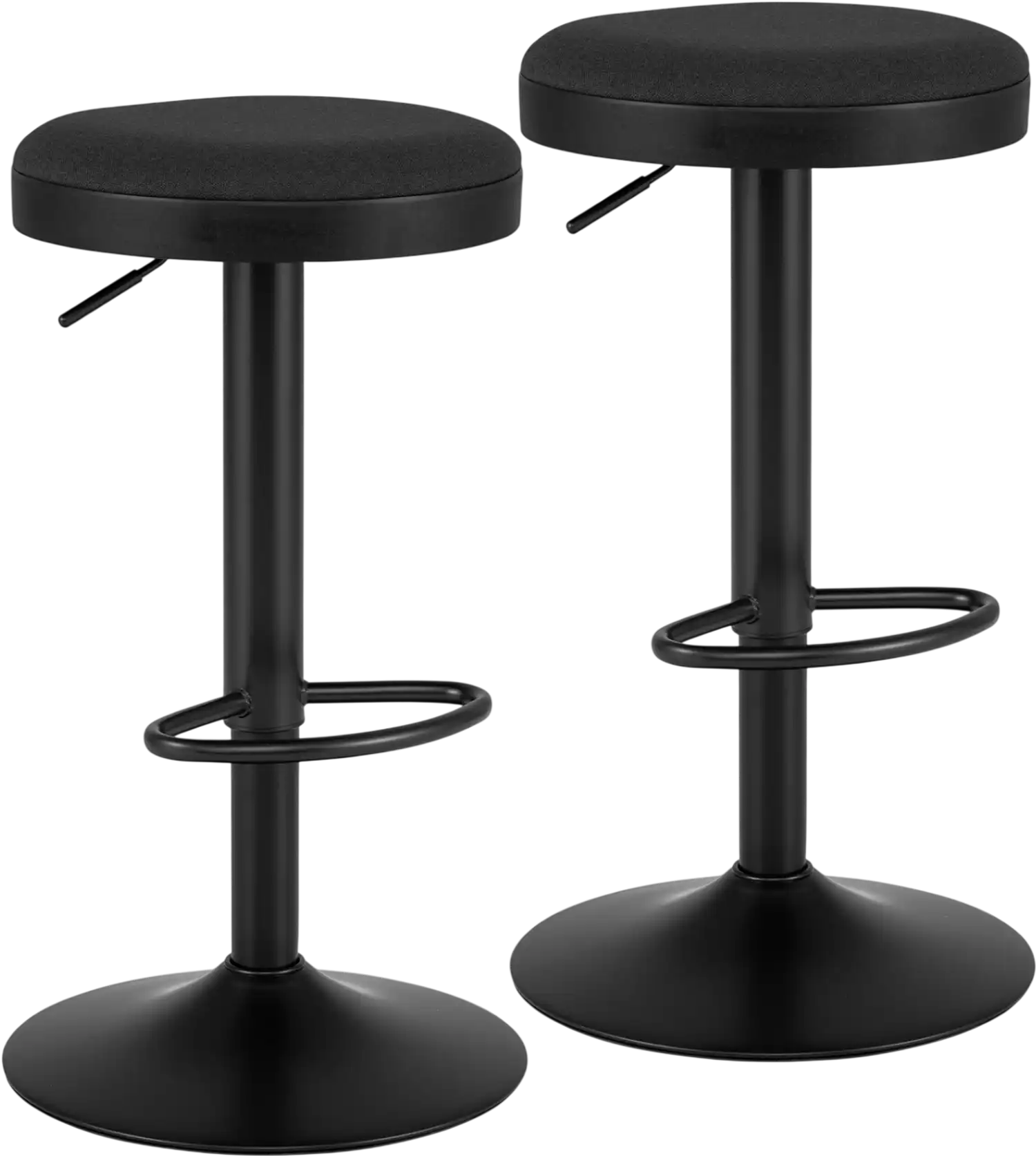 Costway Set of 2 Adjustable Kitchen Bar Stools w/ Padded Seat D-Shaped Footrest 61532265 New