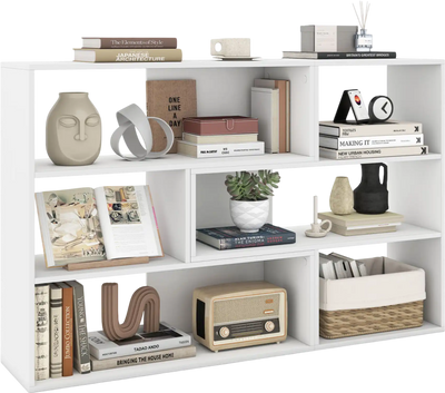 Costway Concave Convex 3-Shelf Bookcase Set with Anti-Toppling Device 47166793 New