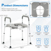 Heavy-duty raised toilet seat with non-slip handles, supporting up to 400 lbs, ideal for elderly and disabled users.