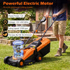 13-inch corded electric lawn mower with a 12-amp motor, 3700 rpm blade speed, and 3-position height adjustment for efficient mowing.