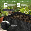 Raised garden bed made of weatherproof PE rattan with a non-woven liner, perfect for cultivating plants in any space.