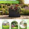 Tall raised garden bed made of all-weather PE rattan, perfect for cultivating flowers and adding elegance to outdoor spaces.