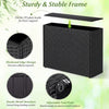 Raised garden bed made of weatherproof PE rattan with sturdy metal frame, ideal for indoor and outdoor plant cultivation.