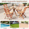 Teak wood folding patio chairs set of 2 with sturdy frame and comfortable back, perfect for poolside or backyard use.
