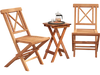 Teak wood folding patio chairs set of 2 with sturdy frame and comfortable high back, perfect for outdoor relaxation.