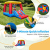 Inflatable bounce house for toddlers featuring a slide, basketball hoop, and durable 420D Oxford fabric for outdoor fun.