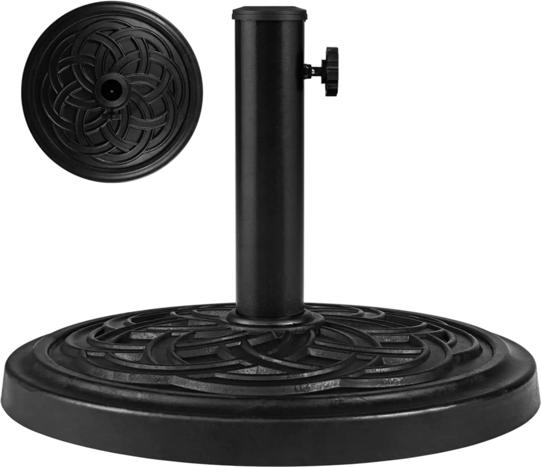 Costway 24 lbs Weighted Round Umbrella Base Adjustable Knob 1.5
