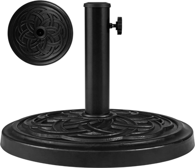 Costway 24 lbs Weighted Round Umbrella Base Adjustable Knob 1.5