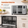26.4 Quart French Door Convection Toaster Oven with dual heating, 11 presets, and easy-access side doors for convenient cooking.