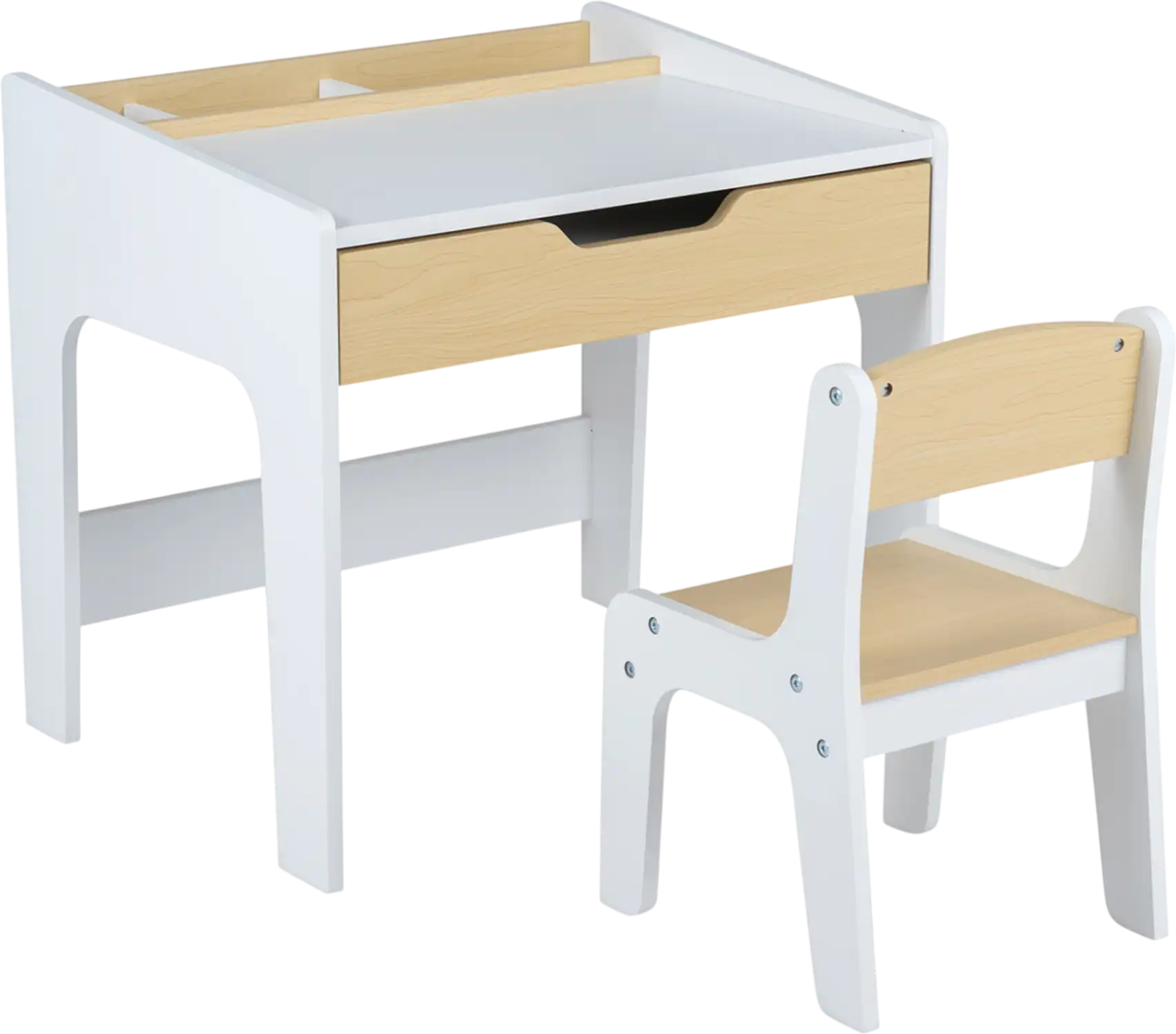 Costway Wooden Kids Desk & Chair Set Reading Drawing Playing 72174444 New