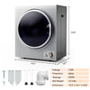 Compact washing machine and clothes dryer bundle with stainless steel tub, ideal for small spaces like apartments.