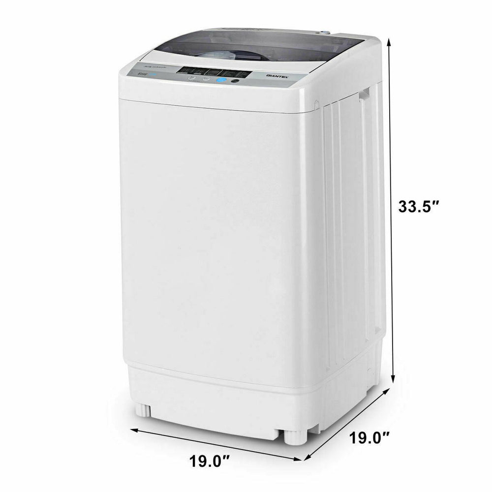 Compact washing machine and clothes dryer bundle with stainless steel tub, ideal for small spaces like apartments and dorms.