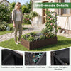 Rattan raised garden bed with trellis features adjustable foot pads and a reinforced structure for patio or balcony gardening.