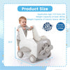 3-in-1 baby airplane shape toddler toy box with wheels, tip-up seat, and ample storage for kids' toys.