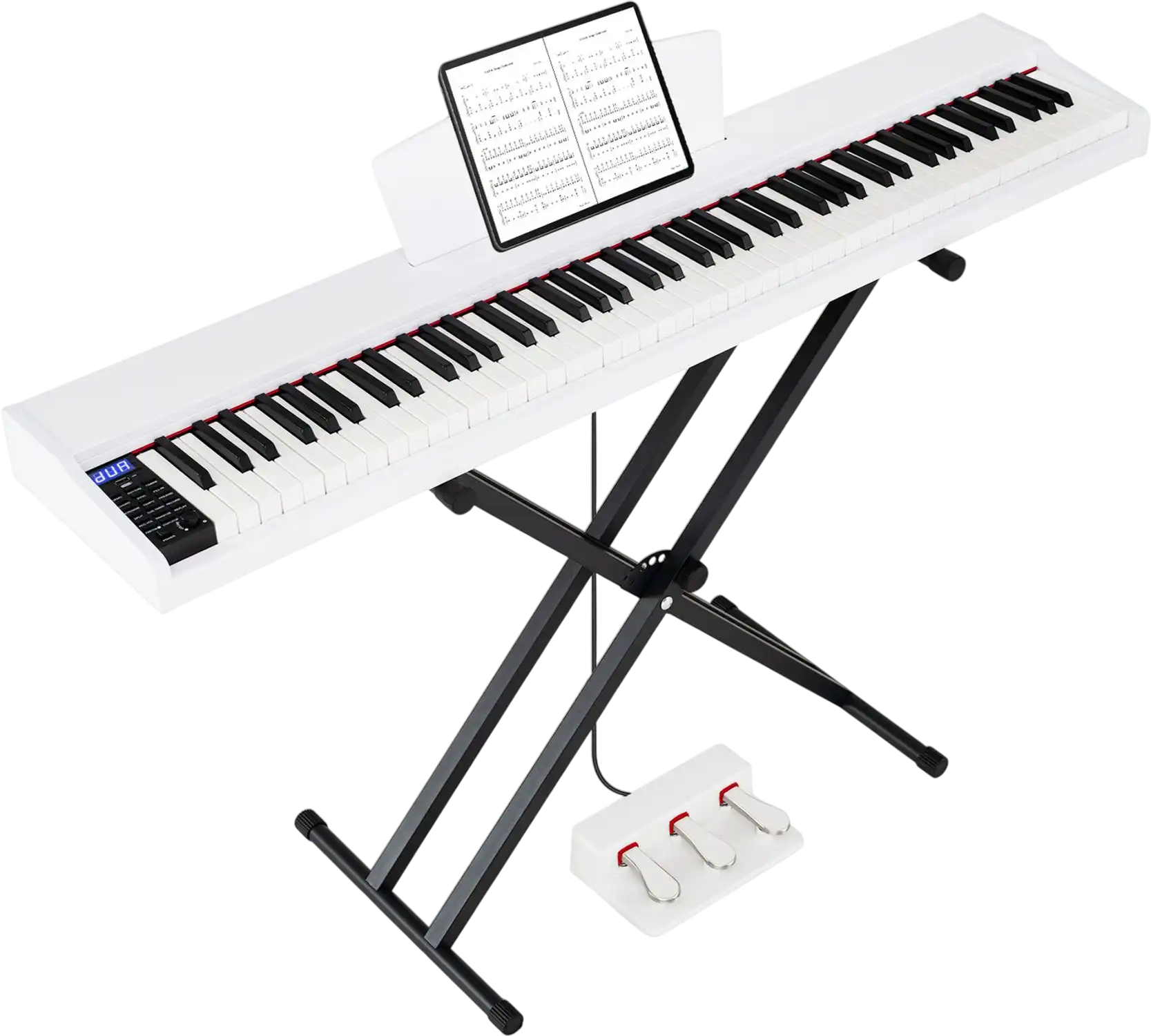 Costway 88-Key Portable Digital Piano Keyboard with Stand Semi-Weighted Full-Size Keys 29789874 New