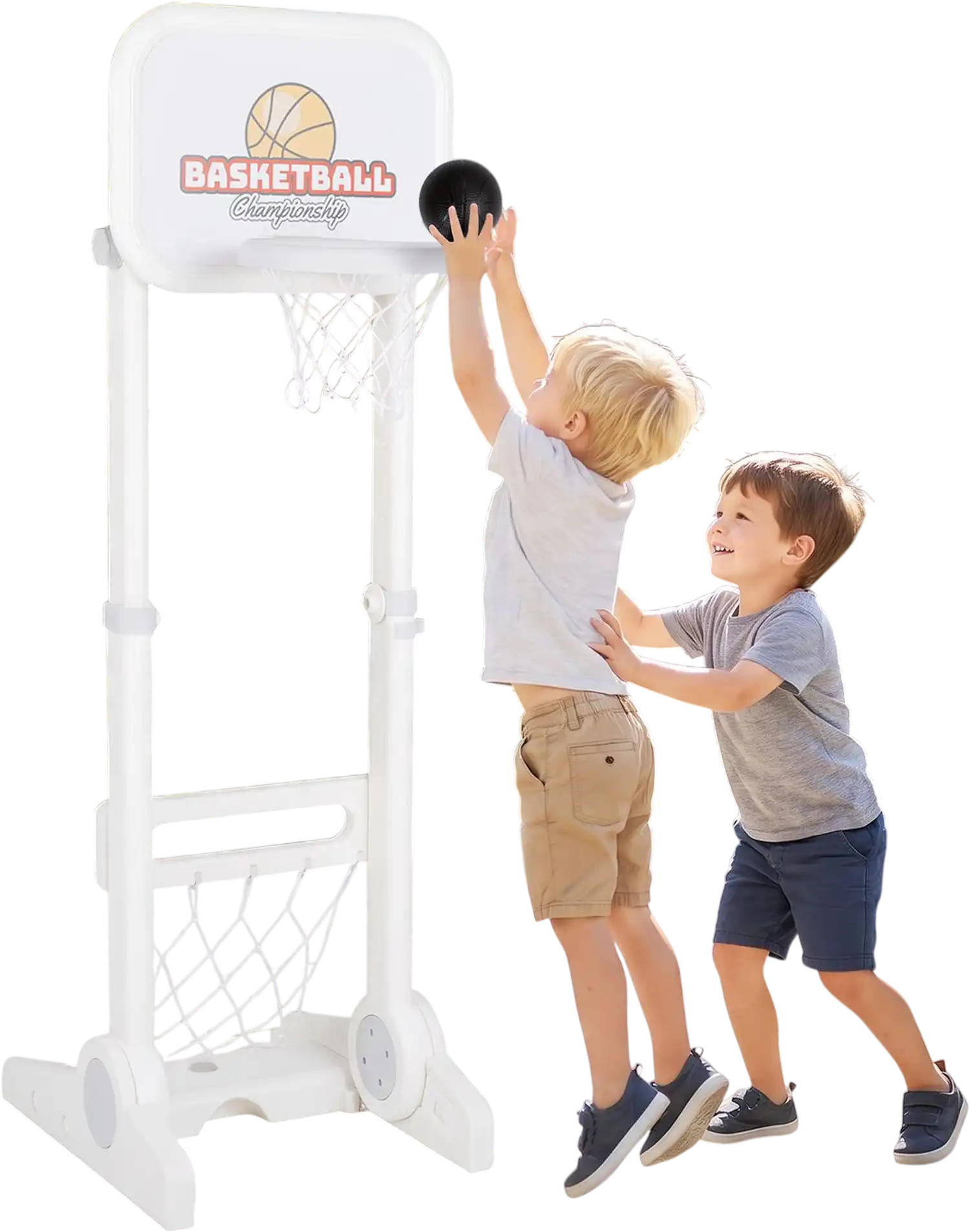 Costway 3-in-1 Toddler Sports Set Basketball Hoop Soccer Goal 20683893 New