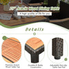 75" acacia wood dining table with a sturdy rattan frame, designed for outdoor use and seating up to 8 people.