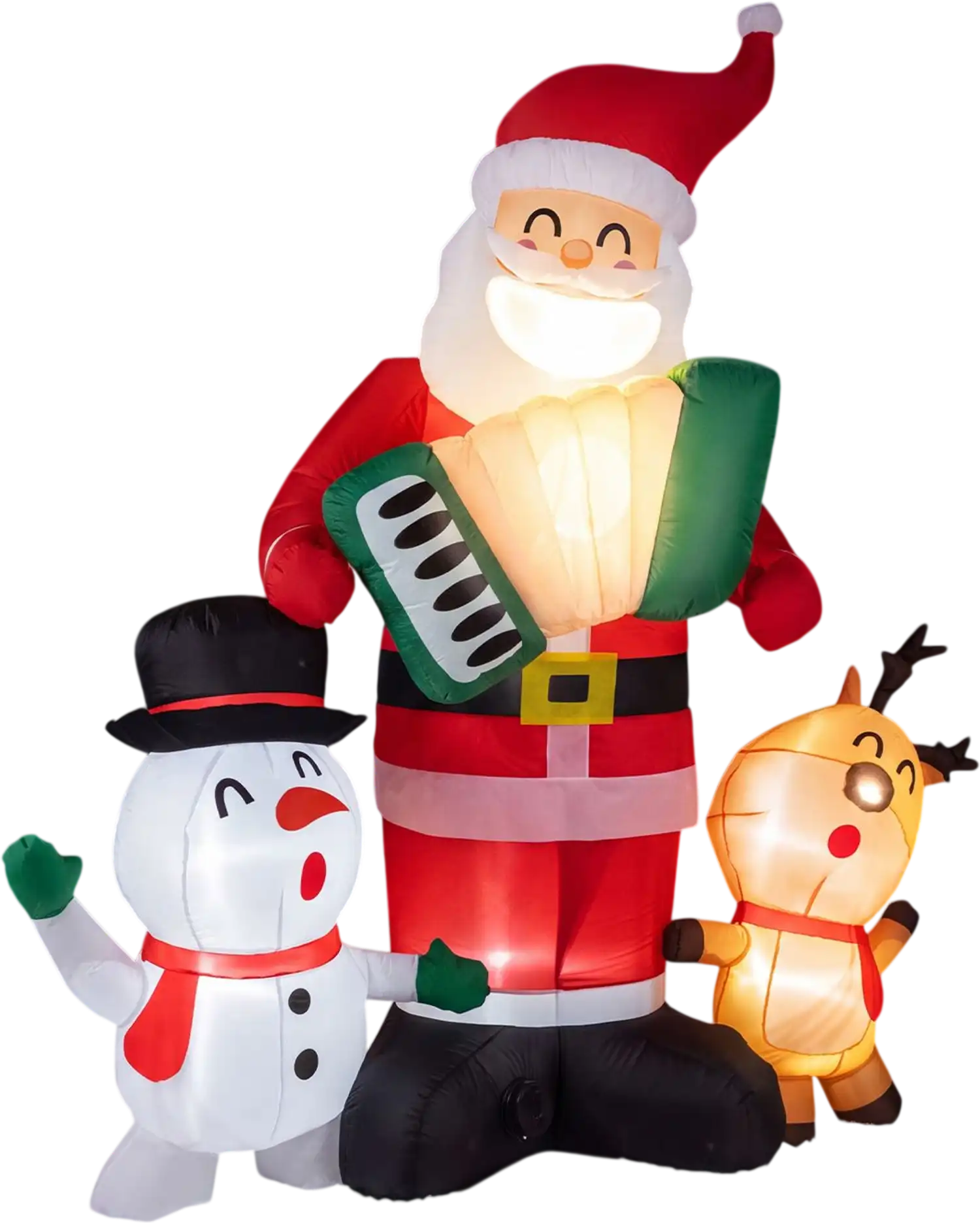Costway 3-Pack 8' Inflatable Christmas Decorations Snowman Reindeer Music 98160431 New