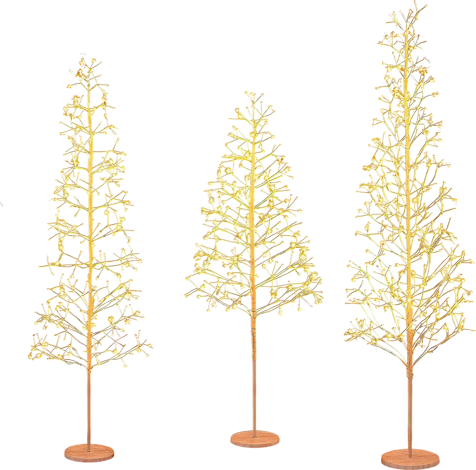 Costway Lighted Birch Tree Warm White LED Weighted Base 31226565 New