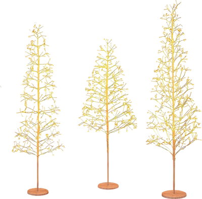 Costway Lighted Birch Tree Warm White LED Weighted Base 31226565 New