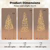 Lighted birch tree with 240 LED lights, 5 ft tall, featuring a weighted base for stability and easy holiday decorating.