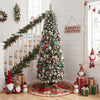 6FT frosted pencil fir Christmas tree decorated with pine cones and red berry clusters in a festive room setting.