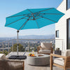 Outdoor Offset Umbrella Set with 11 FT Cantilever Patio Umbrella and Heavy-Duty 4-Piece Base-Navy - Gallery View 1 of 10