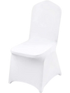 VEVOR Stretch Spandex Folding Chair Covers, Universal Fitted Chair Cover, Removable Washable Protective Slipcovers, for Wedding, Holiday, Banquet, Party, Celebration, Dining (100PCS White)