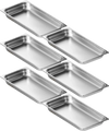 VEVOR 6 Pack Hotel Pans, Full Size Anti-Jam Steam Pan, 0.8mm Thick Stainless Steel Restaurant Steam Table Pan, 2.5-Inch Deep Commercial Table Pan, Catering Storage Food Pan, for Industrial & Scientifi