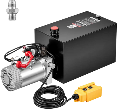 Vevor Hydraulic Pump 15 Qt Single Acting Dump Trailer Power Unit New