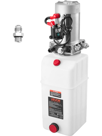 Vevor Hydraulic Power Unit 6 qt Single Acting Dump Trailer Pump 3200 PSI 12V White New