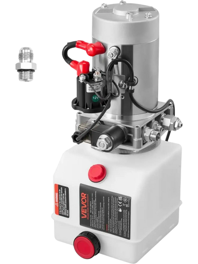 Vevor Hydraulic Power Unit 12V 4 Quart Single Acting Dump Trailer Pump New