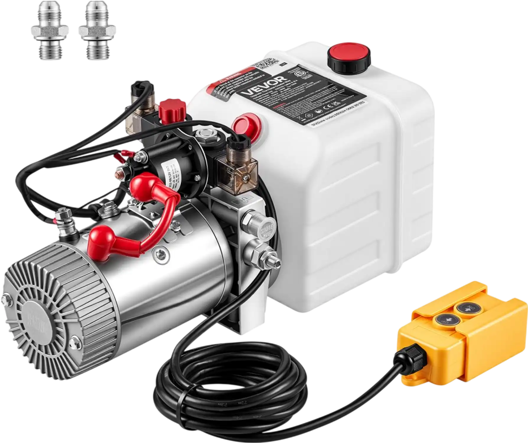 Vevor Hydraulic Pump 3 Qt Double-Acting Dump Trailer Power Unit New